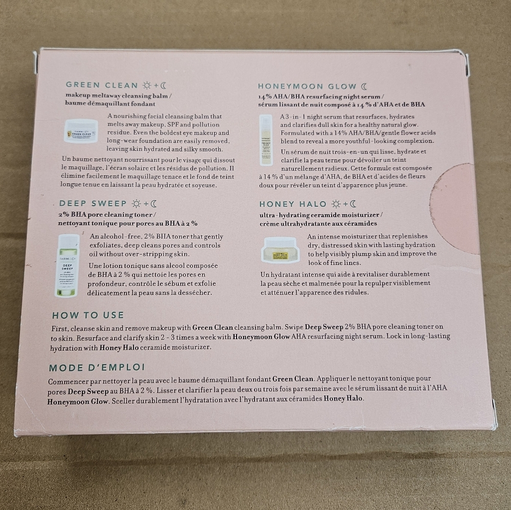 NEW Farmacy Beauty Healthy Skin Starter Kit Toner Cleanser Hydrate Glow Skincare - Picture 3 of 4